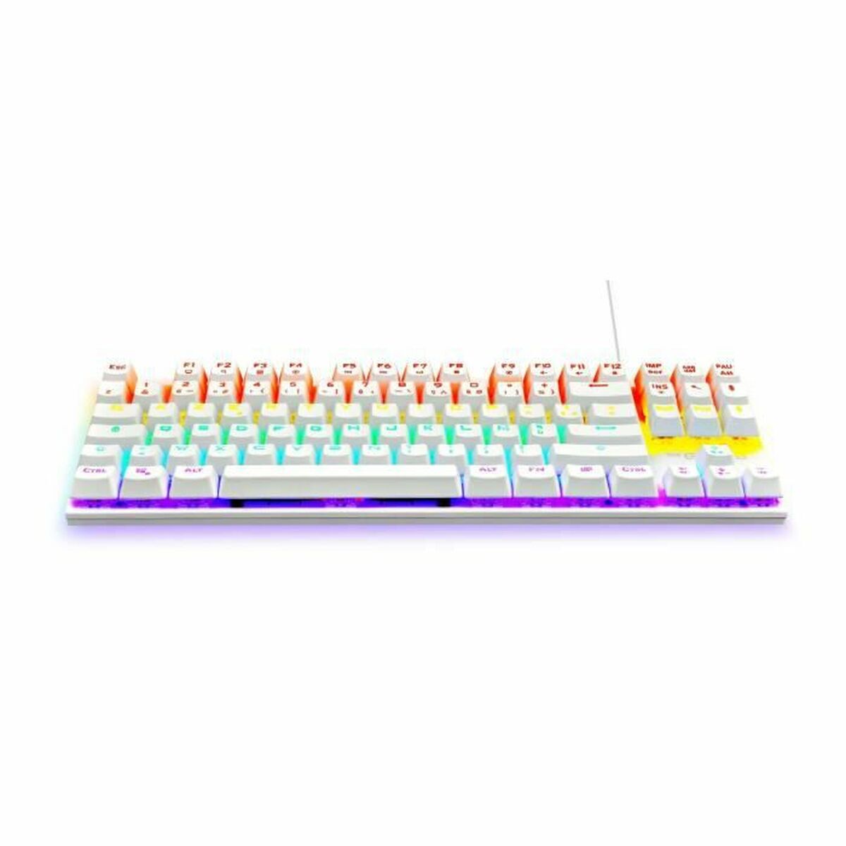 Tastiera per Giochi The G-Lab Mercury AZERTY Bianco
